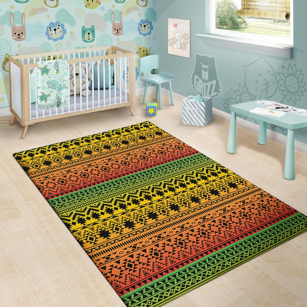 Tribal Rasta Print Pattern Floor Mat-grizzshop