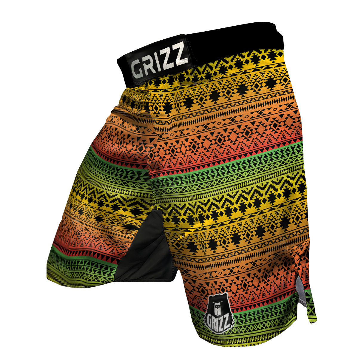 Tribal Rasta Print Pattern MMA Shorts-grizzshop