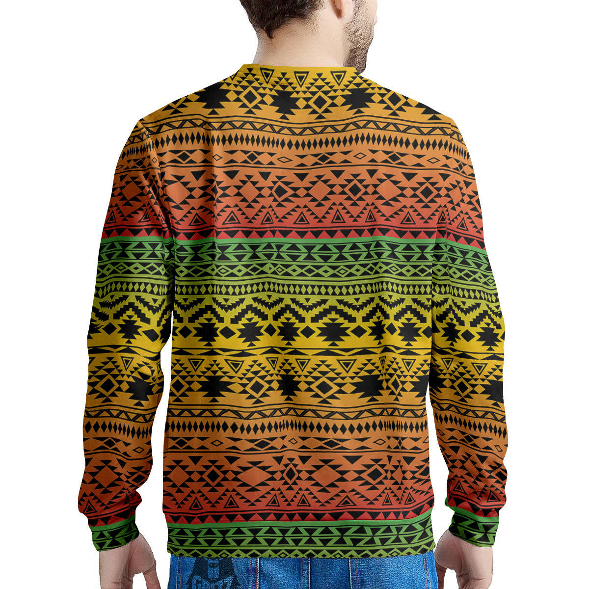 Tribal Rasta Print Pattern Men's Sweatshirt-grizzshop