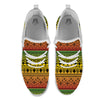 Tribal Rasta Print Pattern White Athletic Shoes-grizzshop