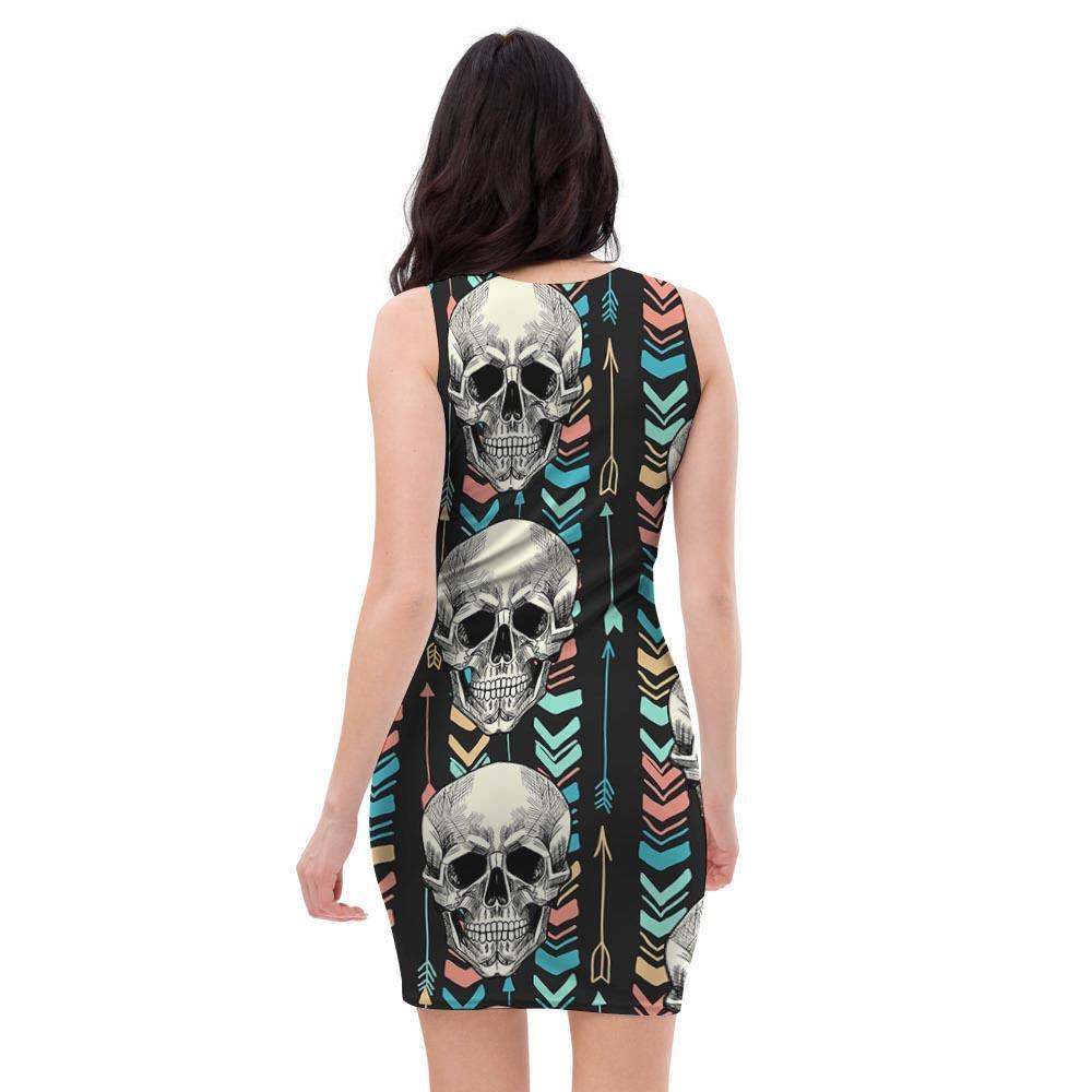 Tribal Skull Bodycon Dress-grizzshop