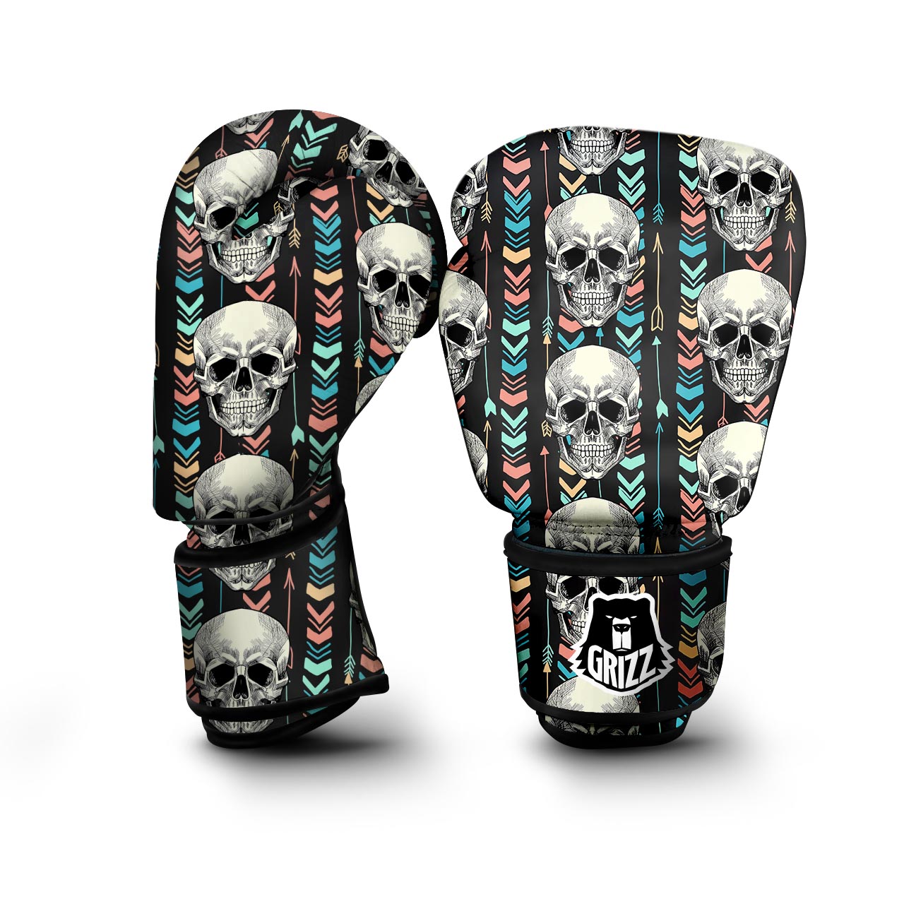 Tribal Skull Boxing Gloves-grizzshop