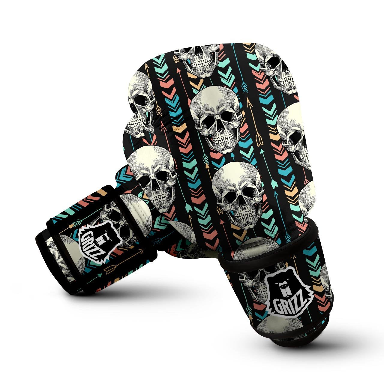 Tribal Skull Boxing Gloves-grizzshop