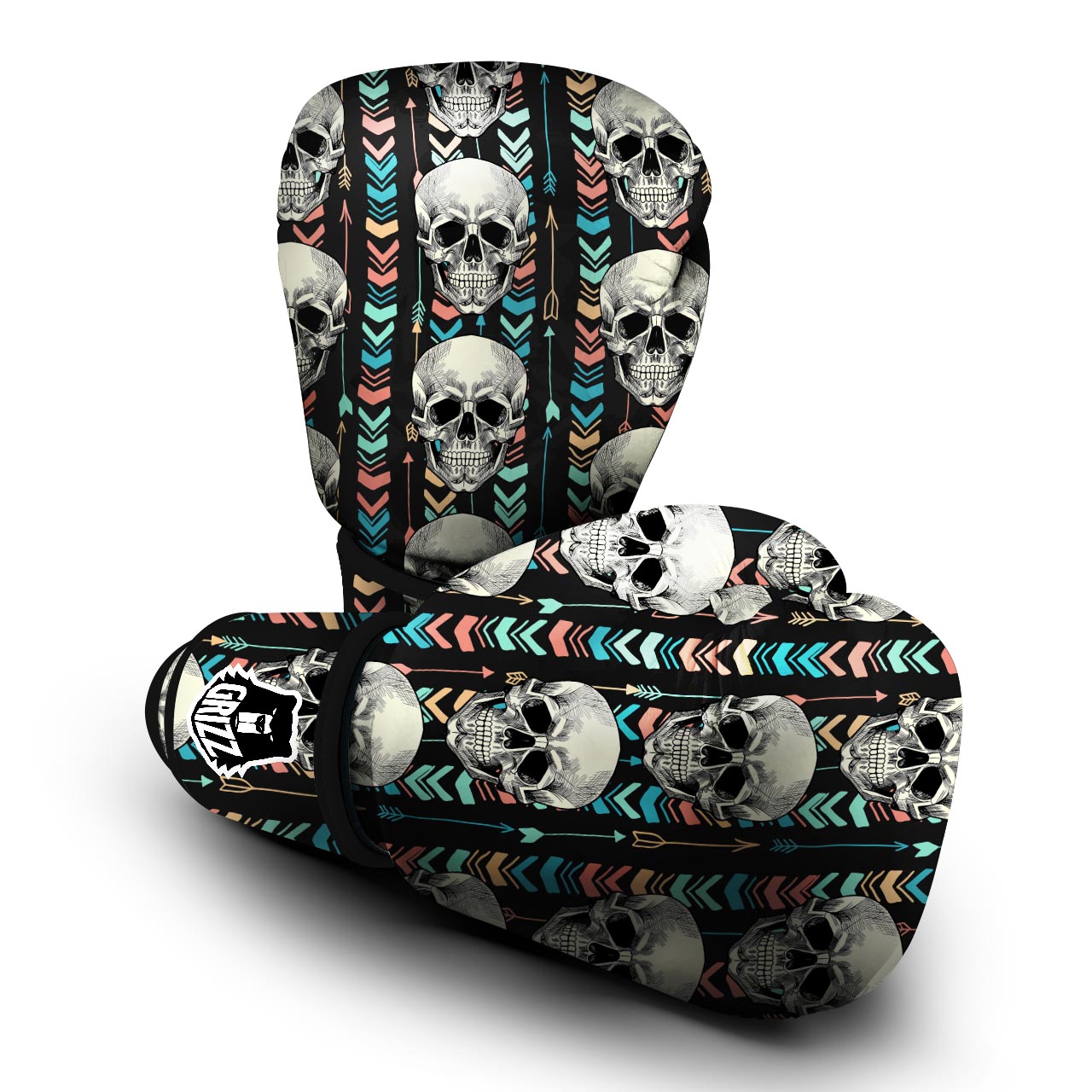 Tribal Skull Boxing Gloves-grizzshop