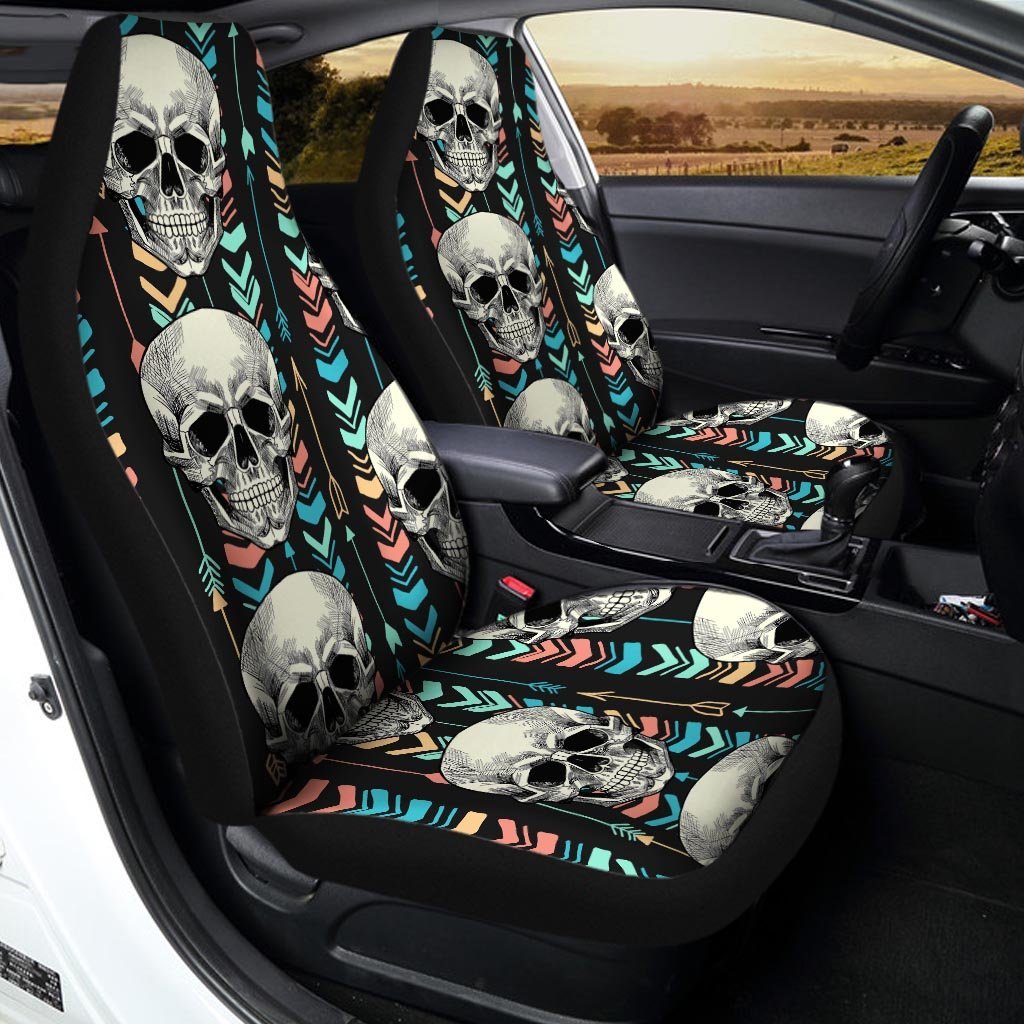 Tribal Skull Car Seat Covers-grizzshop