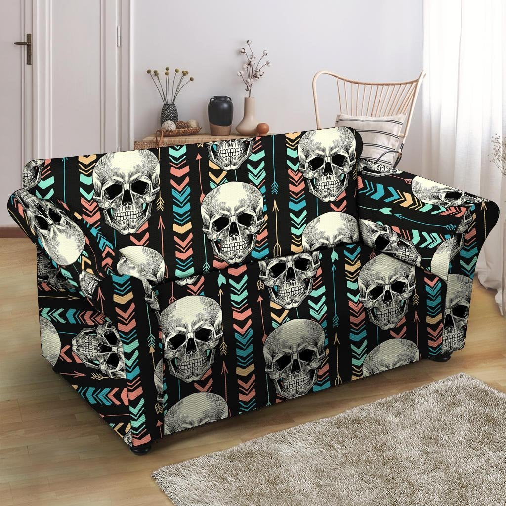 Tribal Skull Loveseat Cover-grizzshop