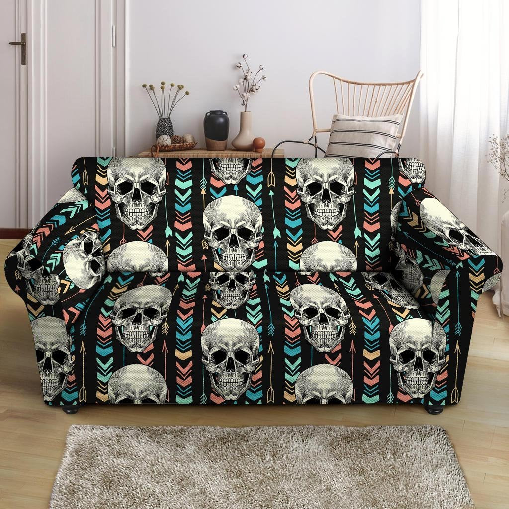 Tribal Skull Loveseat Cover-grizzshop