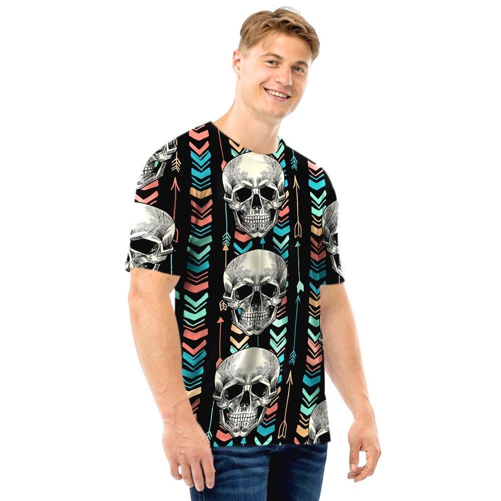 Tribal Skull Men T Shirt-grizzshop