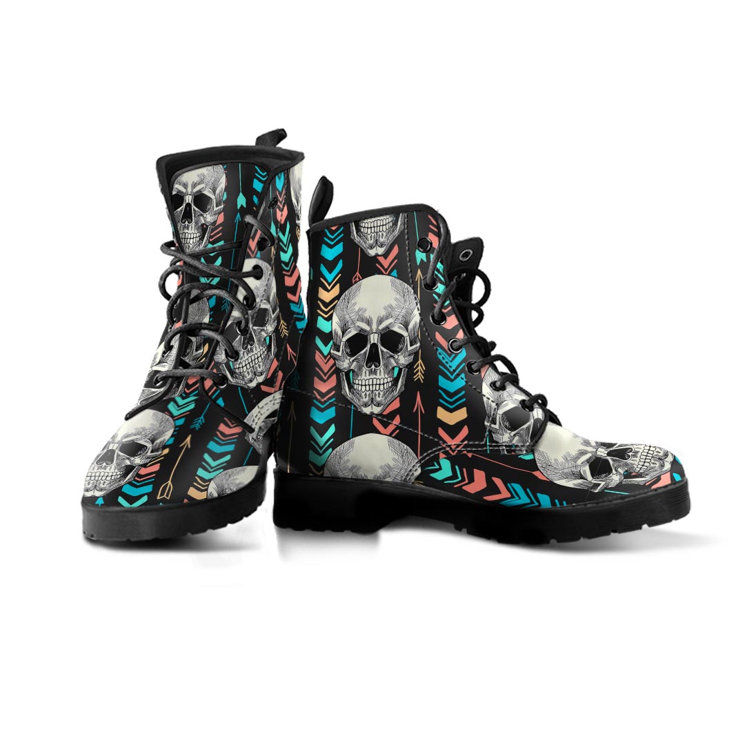 Tribal Skull Men's Boots-grizzshop