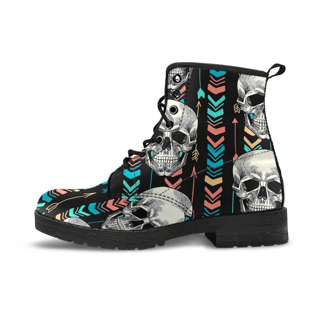 Tribal Skull Men's Boots-grizzshop