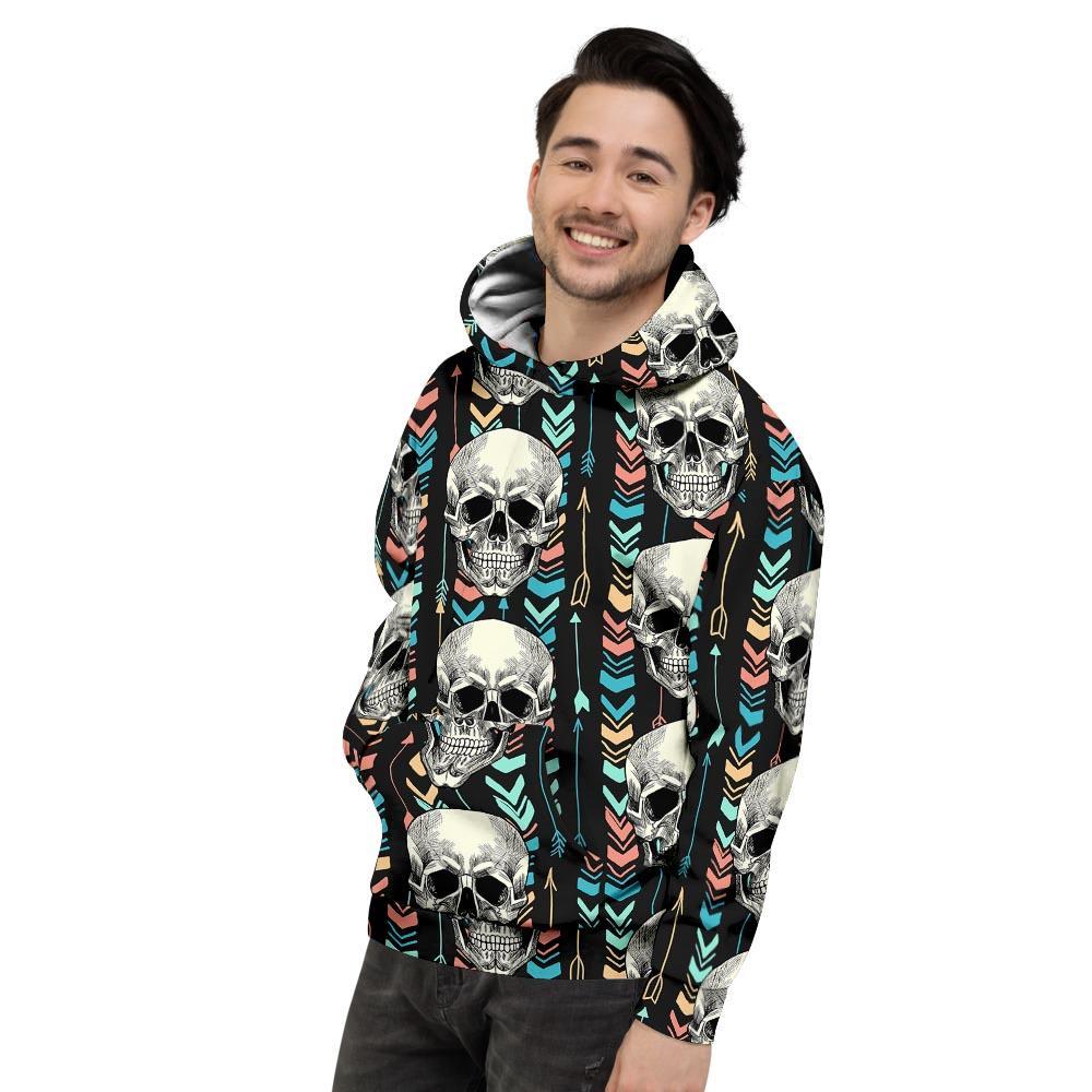Tribal Skull Men's Hoodie-grizzshop