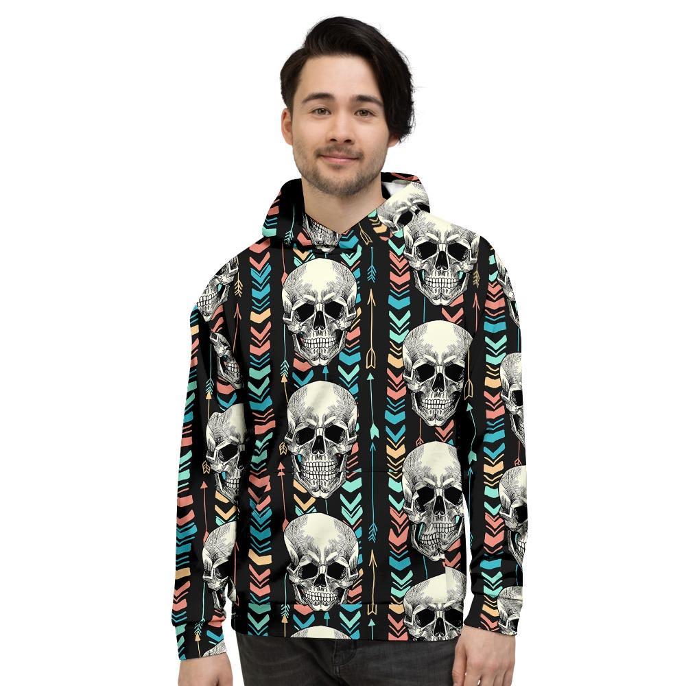 Tribal Skull Men's Hoodie-grizzshop