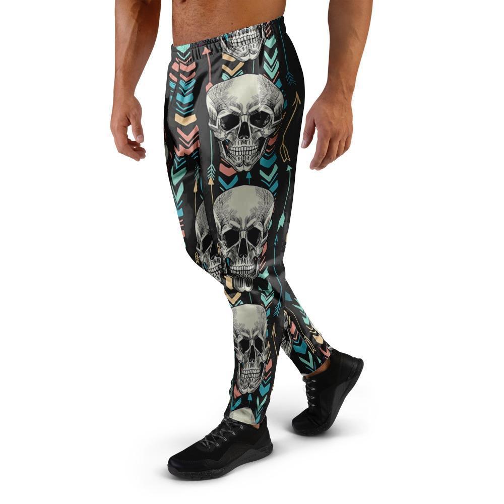 Tribal Skull Men's Joggers-grizzshop