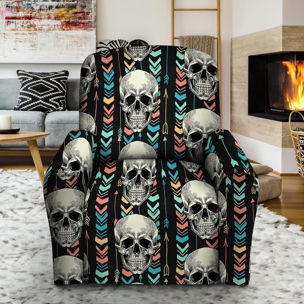 Tribal Skull Recliner Cover-grizzshop