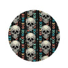 Tribal Skull Round Rug-grizzshop