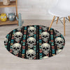 Tribal Skull Round Rug-grizzshop