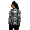 Tribal Skull Women's Bomber Jacket-grizzshop