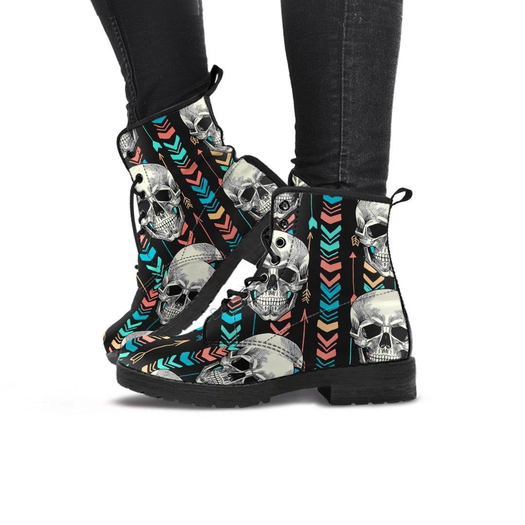 Tribal Skull Women's Boots-grizzshop