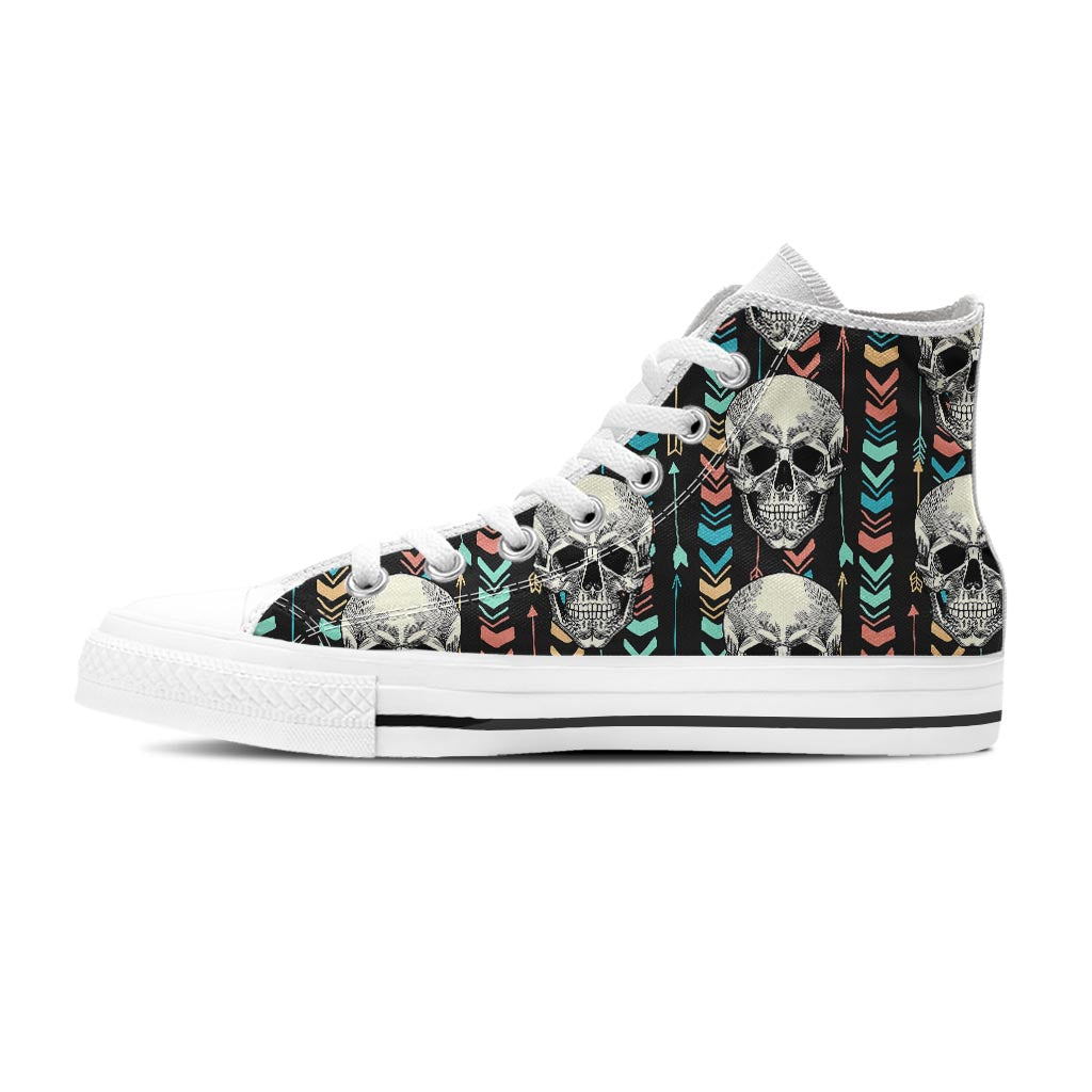 Tribal Skull Women's High Top Shoes-grizzshop