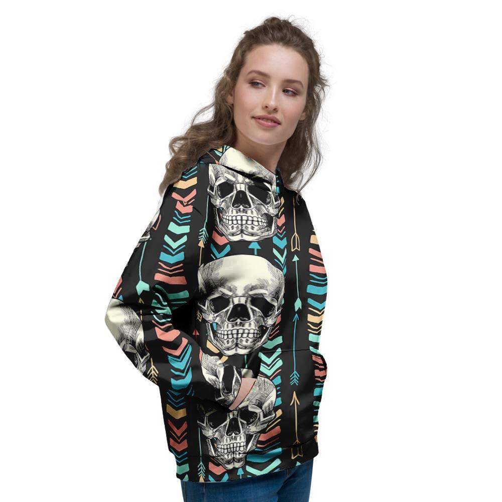 Tribal Skull Women's Hoodie-grizzshop