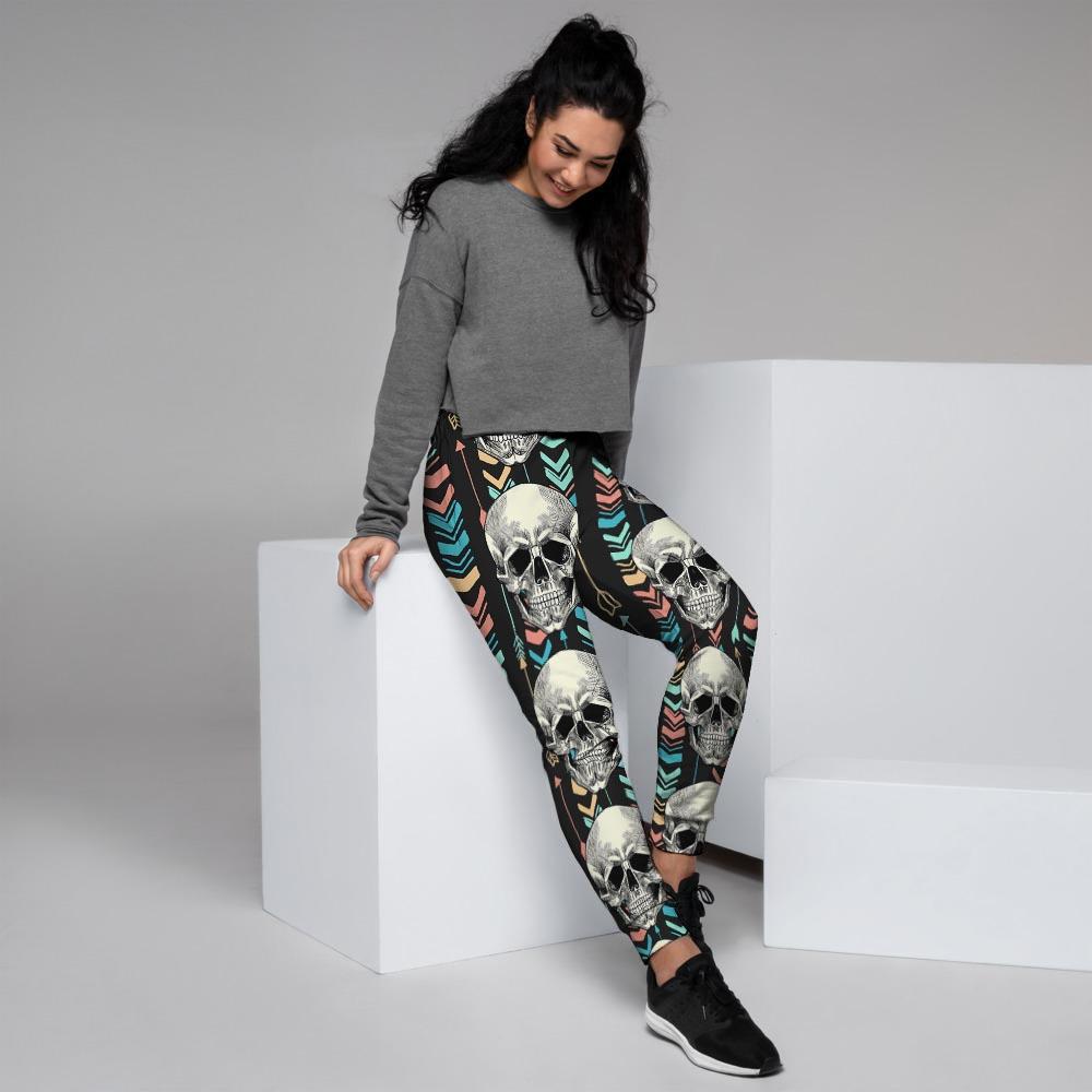 Tribal Skull Women's Joggers-grizzshop