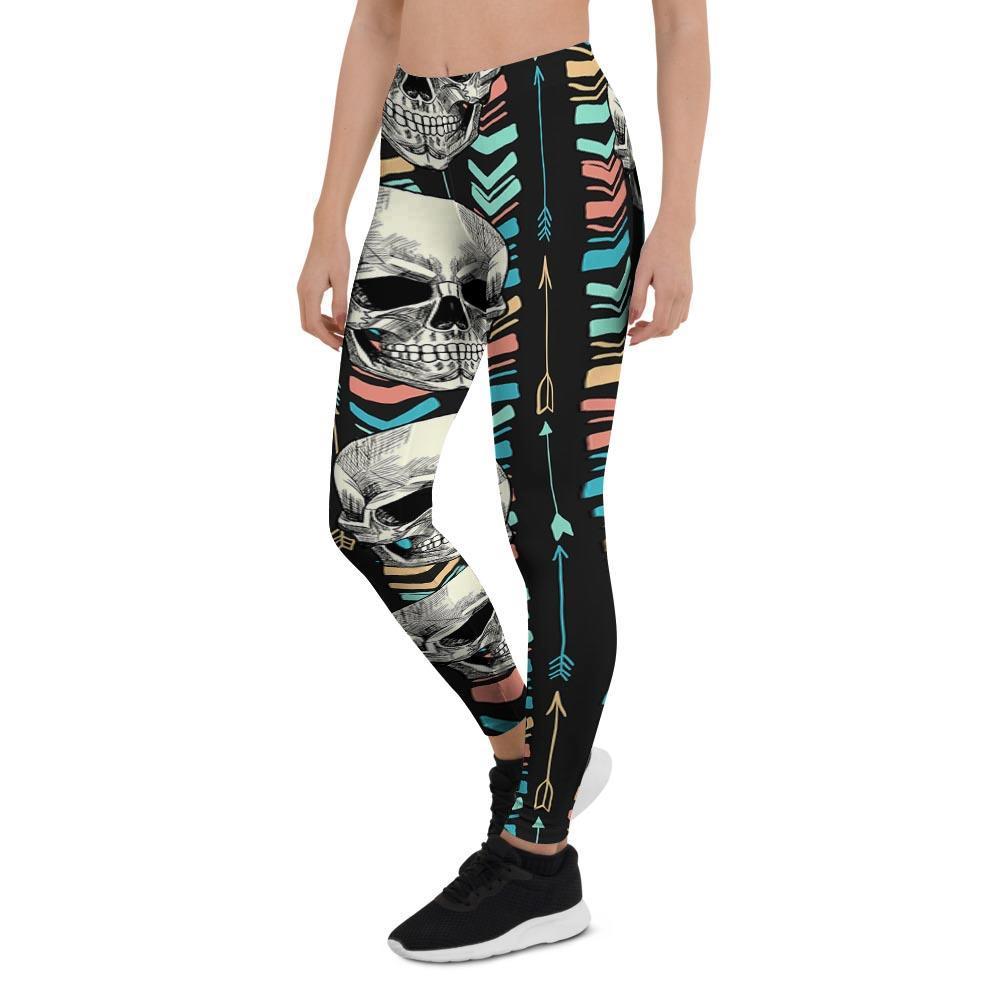 Tribal Skull Women's Leggings-grizzshop