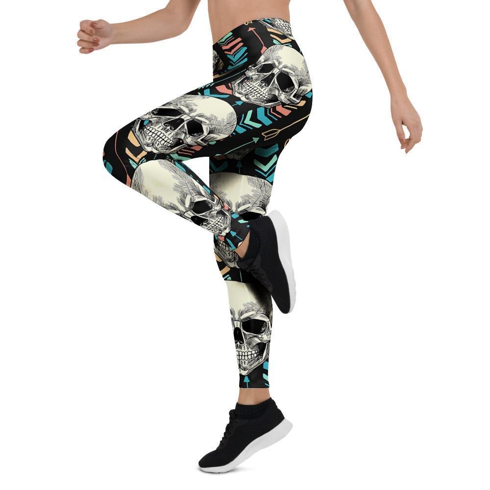 Tribal Skull Women's Leggings-grizzshop