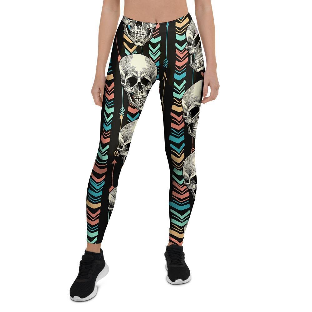 Tribal Skull Women's Leggings-grizzshop