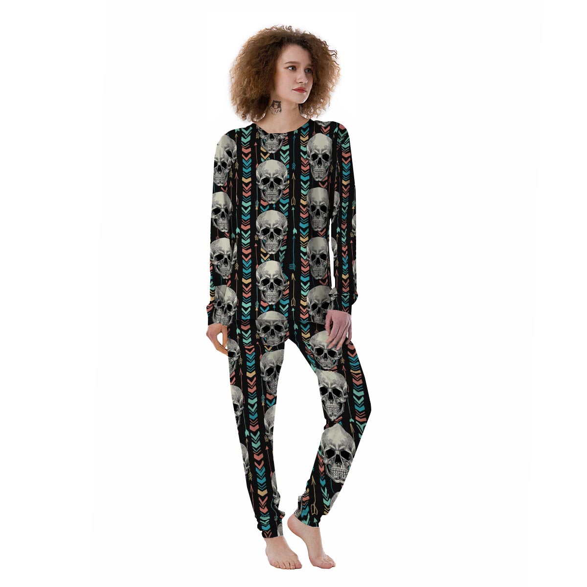 Tribal Skull Women's Pajamas-grizzshop