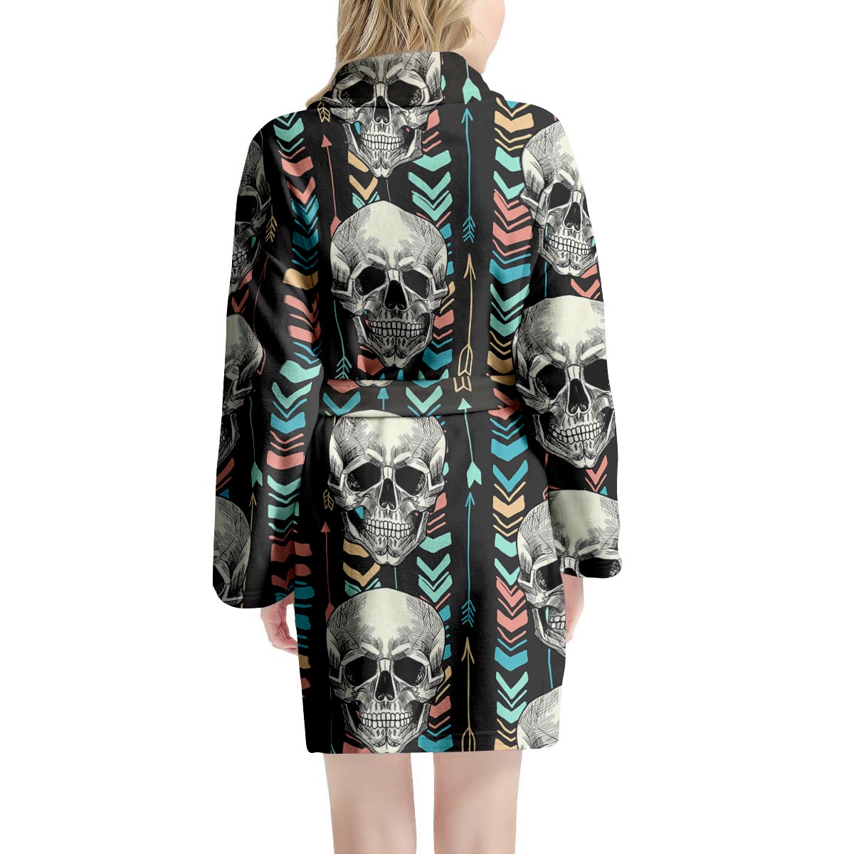 Tribal Skull Women's Robe-grizzshop