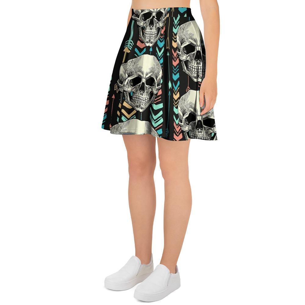 Tribal Skull Women's Skirt-grizzshop