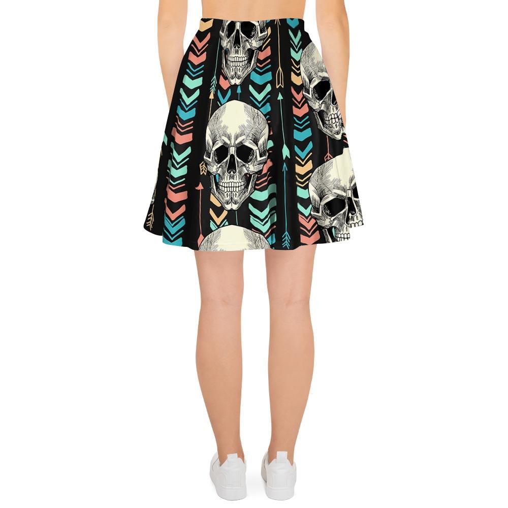 Tribal Skull Women's Skirt-grizzshop