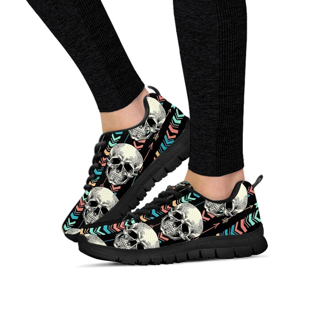 Tribal Skull Women's Sneakers-grizzshop