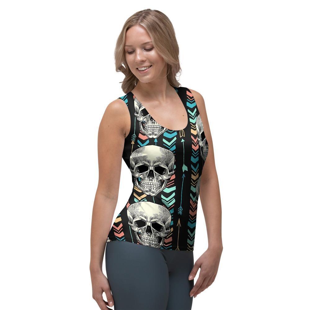 Tribal Skull Women's Tank Top-grizzshop
