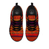 Tribal Sunset African Print Pattern Black Sneaker-grizzshop