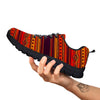 Tribal Sunset African Print Pattern Black Sneaker-grizzshop