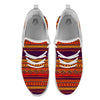 Tribal Sunset African Print Pattern White Athletic Shoes-grizzshop