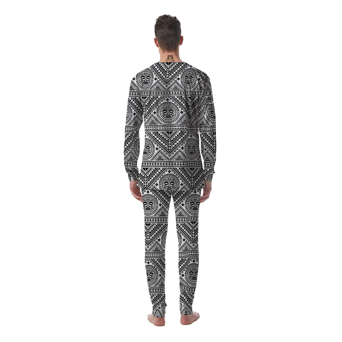 Tribal Tattoo Maori Polynesian Print Men's Pajamas-grizzshop