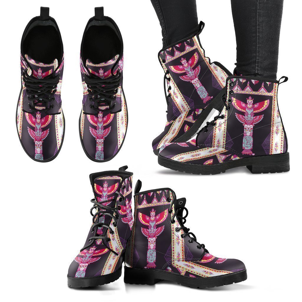 Tribal Totem Women's Leather Boots-grizzshop