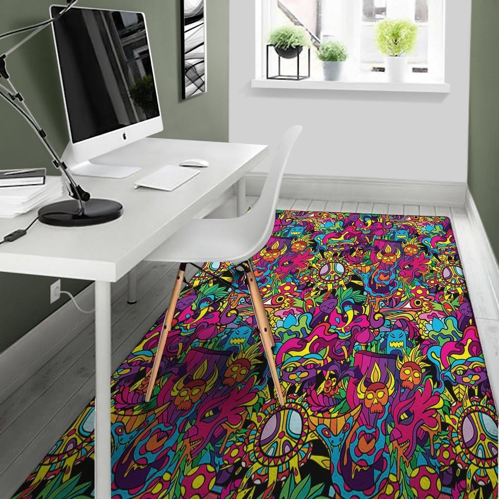 Tribal Trippy Floor Mat-grizzshop