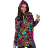 Tribal Trippy Hoodie Dress-grizzshop