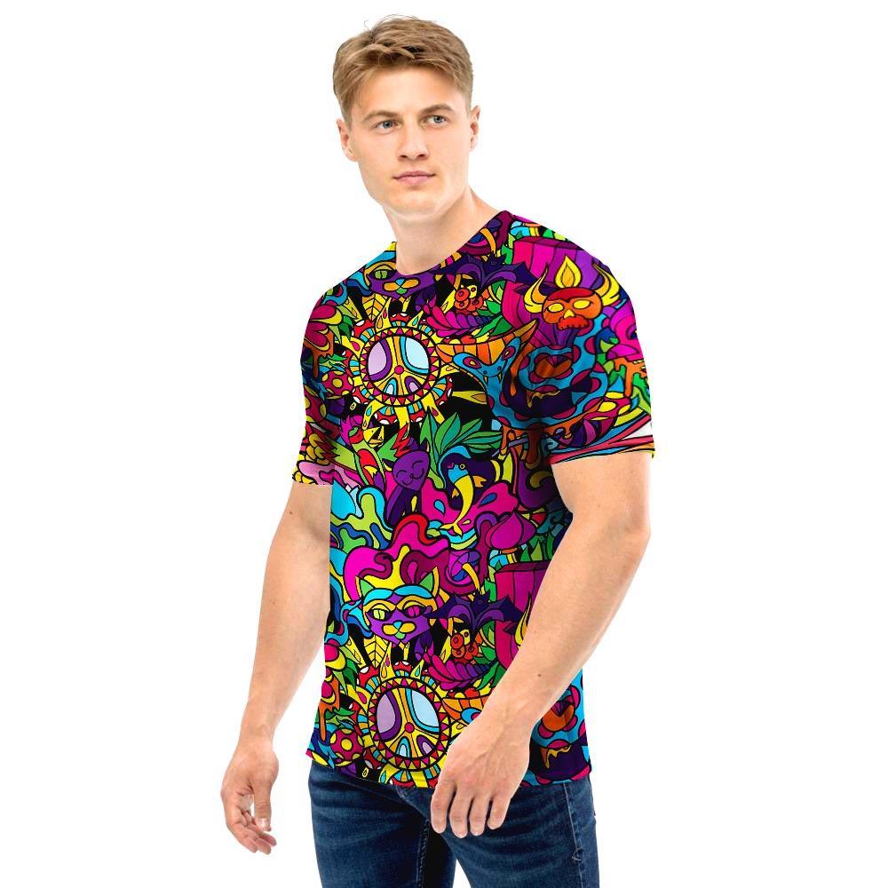 Tribal Trippy Men T Shirt-grizzshop