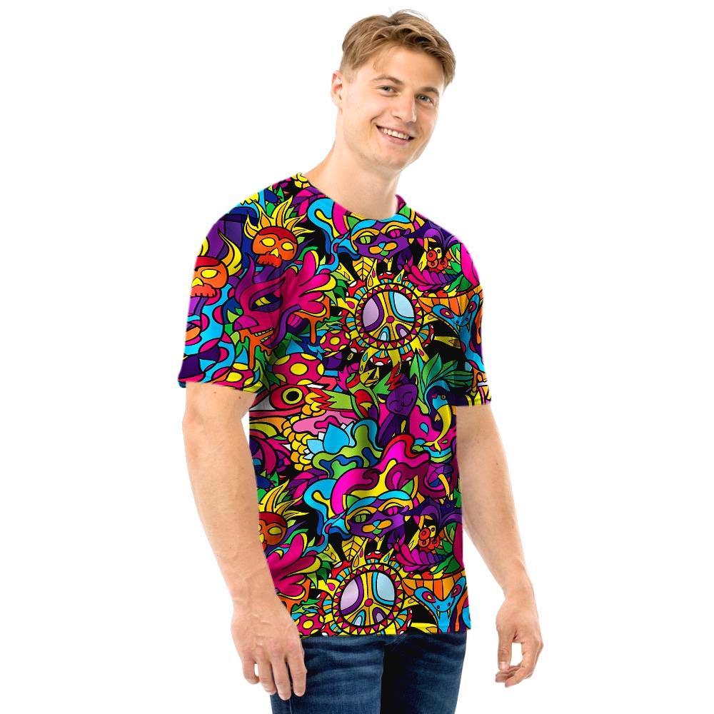 Tribal Trippy Men T Shirt-grizzshop