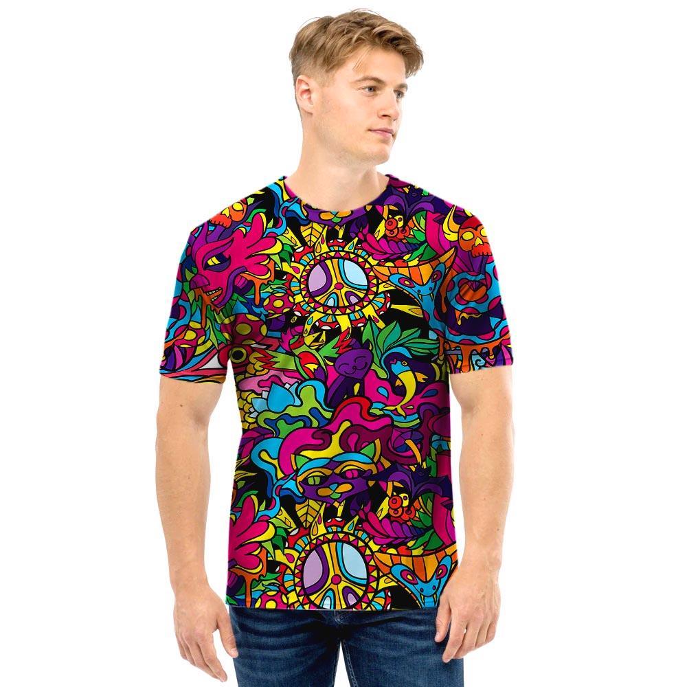 Tribal Trippy Men T Shirt-grizzshop