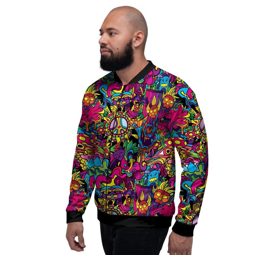 Tribal Trippy Men's Bomber Jacket-grizzshop