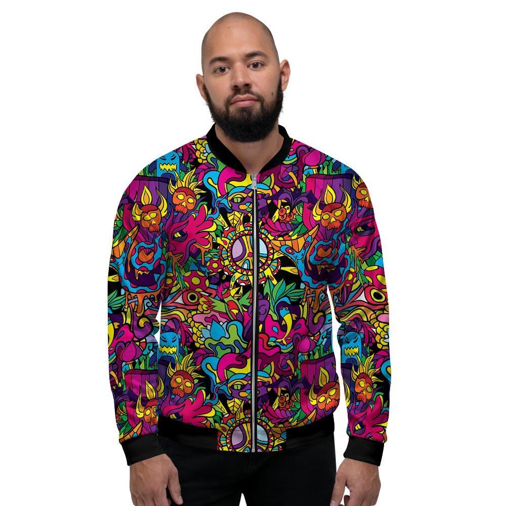 Tribal Trippy Men's Bomber Jacket-grizzshop