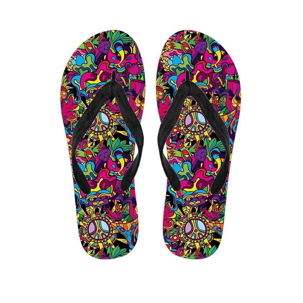 Tribal Trippy Men's Flip Flops-grizzshop