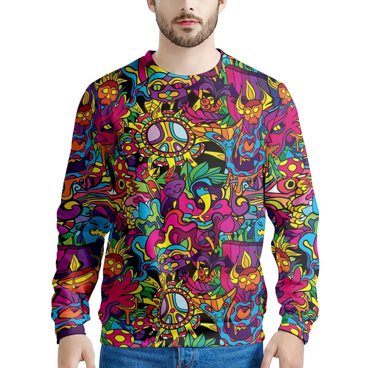 Tribal Trippy Men's Sweatshirt-grizzshop