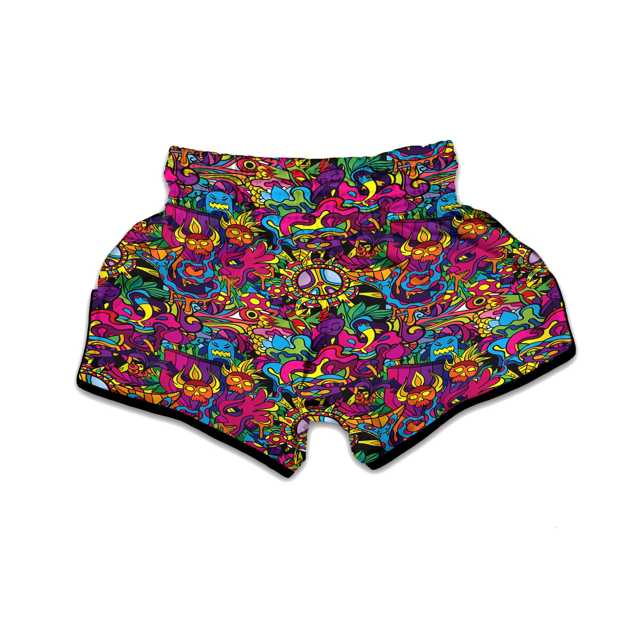 Tribal Trippy Muay Thai Boxing Shorts-grizzshop