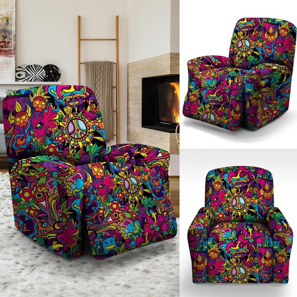 Tribal Trippy Recliner Cover-grizzshop